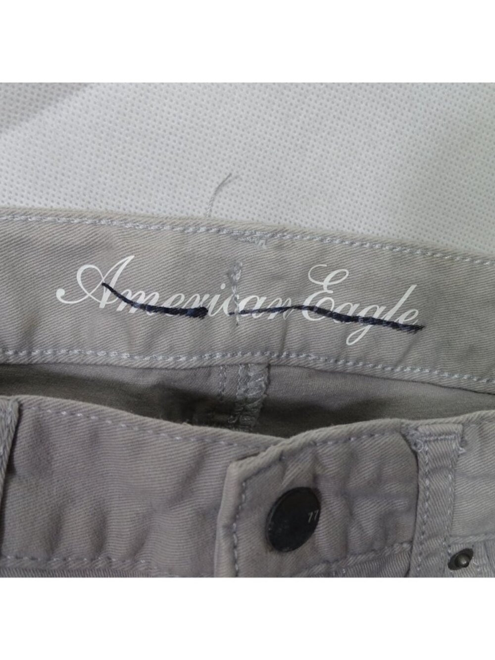 American Eagle Grey Skinny Jeans Jegging Girls Size 6 Adjustable Waist FLAW - Picture 3 of 8